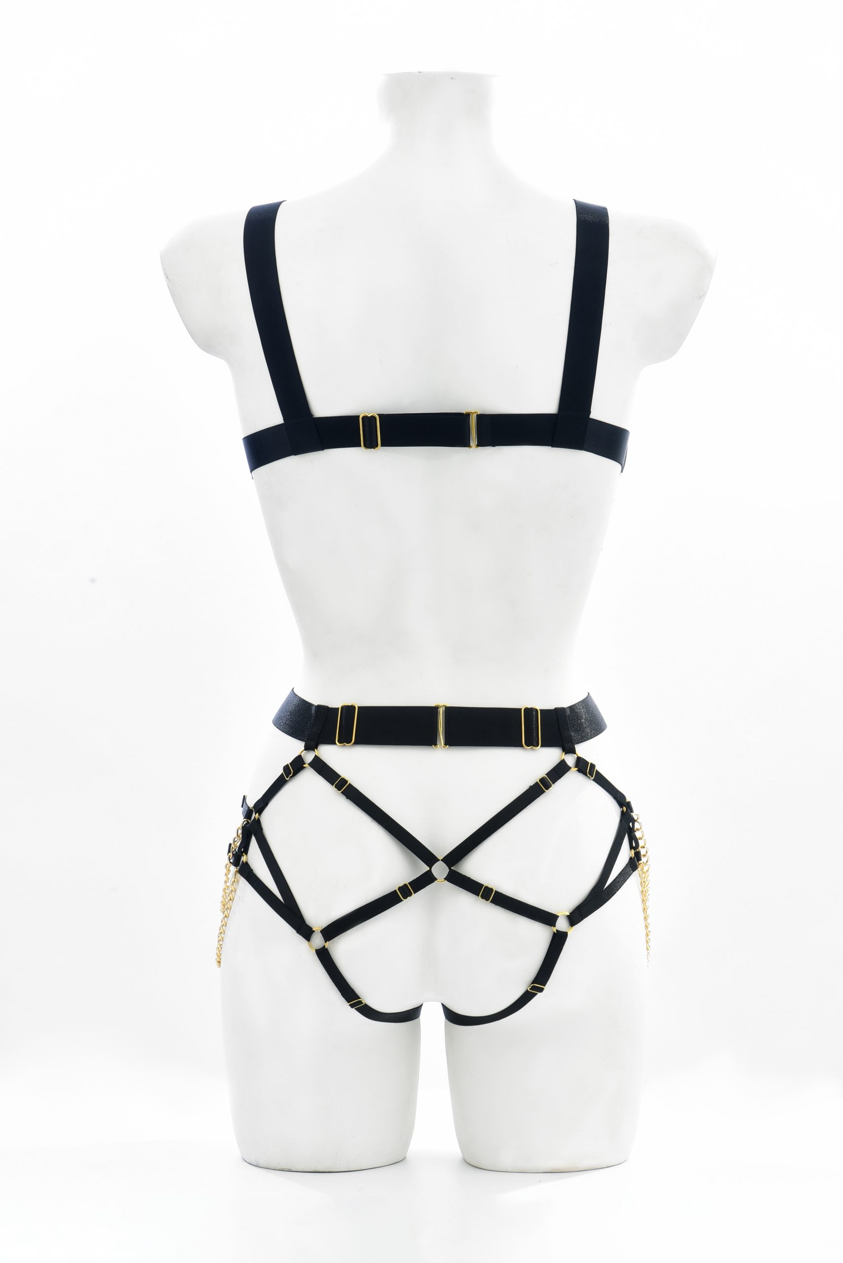 Sexy Mature Women Chain Lingerie Cabaret Dace Set Harness Underwear Chongtian Technology